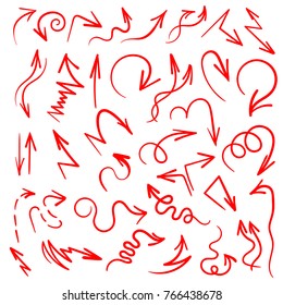 VECTOR, arrow symbols. Design, painted by hand