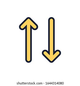 Vector arrow transfer filled outline icon 