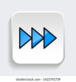 Vector Arrow web icon symbol with trendy flat style icon for web site design, logo, app, UI. Blue color isolated on white background
