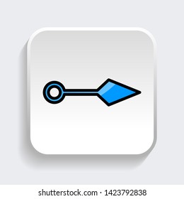 Vector Arrow web icon symbol with trendy flat style icon for web site design, logo, app, UI. Blue color isolated on white background