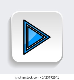 Vector Arrow web icon symbol with trendy flat style icon for web site design, logo, app, UI. Blue color isolated on white background