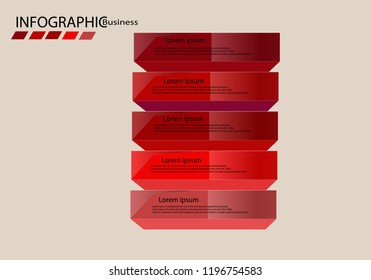 Vector arrows 3D infographic, diagram chart, graph presentation. Business startup concept with 5 options