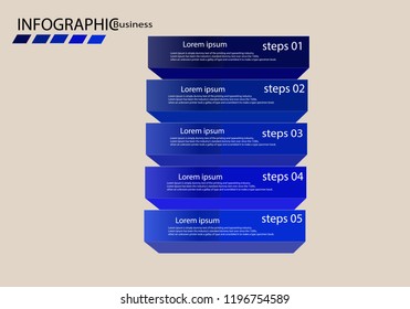 Vector arrows 3D infographic, diagram chart, graph presentation. Business startup concept with 5 options