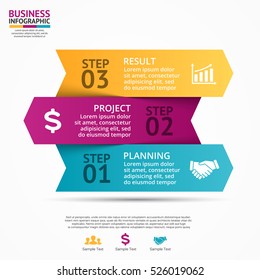 Vector Arrows 3D Infographic, Diagram Chart, Graph Presentation. Business Startup Concept With 3 Options, Parts, Steps, Processes. Info Graphic Data Template. Abstract Background.