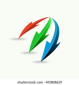 Vector of arrows abstract logos symbol or icon
