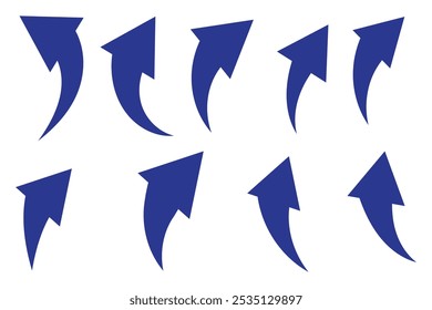 Vector up arrows. Arrow icon. Modern simple arrows. Set of arrows. Vector illustration.