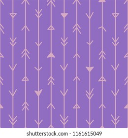 Vector arrows background - hand drawn design. Colorful seamless stylish pattern