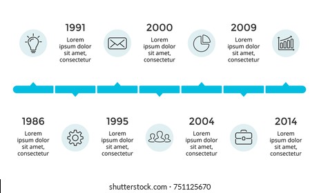 Vector arrows circles timeline infographic, diagram chart, graph presentation. Business progress concept with 7 options, parts, steps, processes.