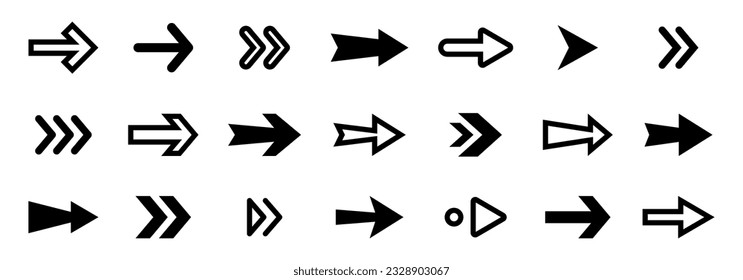 Vector arrows collection. Arrow shapes set. EPS 10