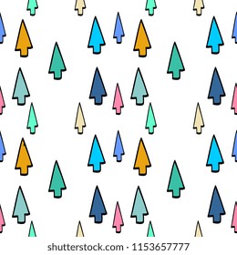 Vector of arrows colorful seamless pattern vector.