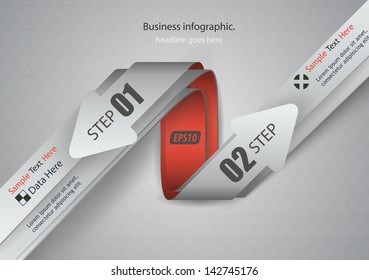 vector arrows with the data / business infographics