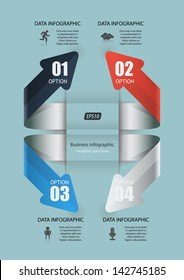 vector arrows with the data / business infographics