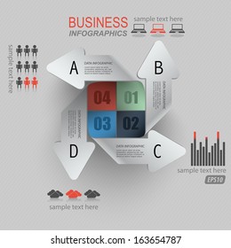 vector arrows with the data / business infographics / vector element