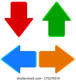 Vector arrows for design on a white background