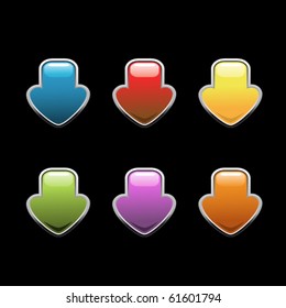 Vector arrows - download buttons