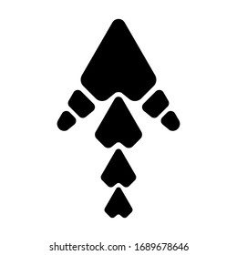 vector of arrows in the glyph style
