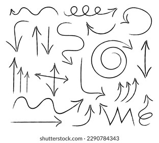 Vector arrows hand drawn graphics