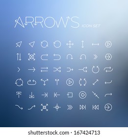 Vector arrows icon set