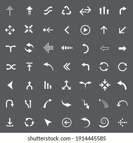 Vector Arrows Icon Set, Next Back Up Download Down Refresh.Can Be Used For Web, Print And Mobile