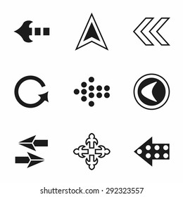 Vector Arrows icon set on white background