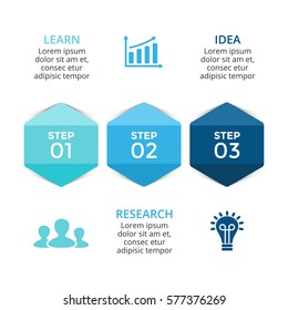 Vector arrows infographic, diagram chart, graph presentation. Business infographics concept with 3 options, parts, steps, processes.