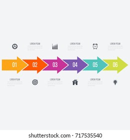 Vector arrows infographic. Dynamic infographics stylish geometric. element for design business invitations, gift cards, flyers and brochures. Business concept with 5 options, parts, steps or processes