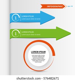 Vector arrows for infographic. Vector, illustration, eps10.