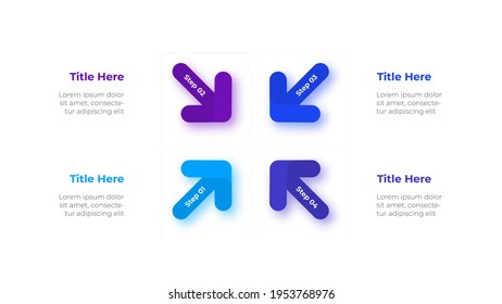 Vector arrows infographic. Template for diagram, graph, presentation and chart. Business concept with 4 options, parts, steps or processes.