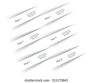 Vector arrows infographic. Template for diagram, graph, presentation and chart with 6 options, parts, steps or processes.
