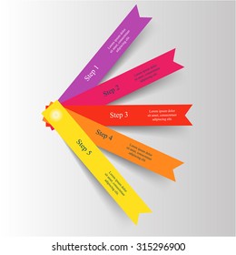 Vector arrows infographic. Template for diagram, graph, presentation and chart with 5 options, parts, steps or processes.