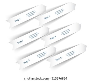 Vector arrows infographic. Template for diagram, graph, presentation and chart with 6 options, parts, steps or processes.