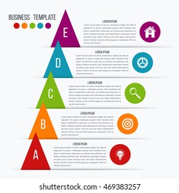 Vector arrows infographic. Template for diagram, graph, presentation and chart. Business concept with 5 options, parts, steps or processes
