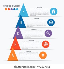 Vector arrows infographic. Template for diagram, graph, presentation and chart. Business concept with 5 options, parts, steps or processes