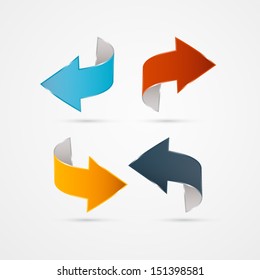 Vector Arrows Isolated on Grey background 