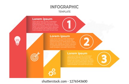 Vector arrows lines infographics 3 options.