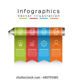 Vector arrows lines infographics. Template for growth diagram, graph, presentation, chart. Business successful startup concept