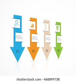 Vector arrows lines infographics.Diagram template growth chart,presentation,diagram