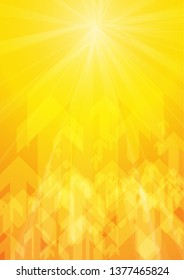 Vector : Arrows on orange background