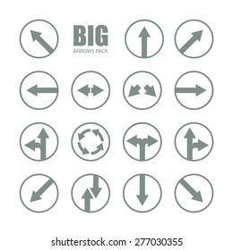 vector arrows pack. isolate on white background