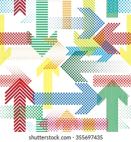 Vector Arrows Seamless Pattern . 