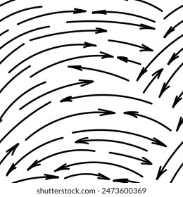 Vector arrows seamless pattern. Pattern abstract business background. Hand drawn vector  arrows.