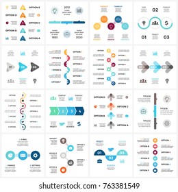 Vector arrows semicircles timeline infographic, diagram chart, graph presentation. Business progress infographics concept with 3, 4, 5, 6, 7, 8 options, parts, steps, processes.