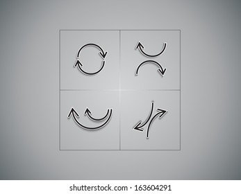 Vector arrows set Design