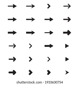Vector Arrows set. Simple arrows icon