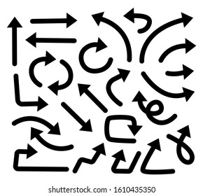 Vector Arrows signs isolated on white background