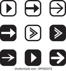 Vector Arrows signs isolated on white background