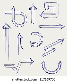 Vector arrows. Sketch