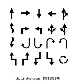 Vector, Arrows symbol, black color