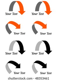 vector arrows with text