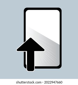 Las flechas vectoriales o el smartphone superior para icono, botón y logotipo. Icono plano simple, pasos ilustradores 10